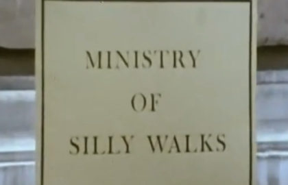 Ministry of Silly Walks Sign