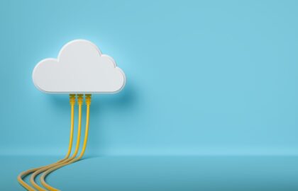 Cloud graphic with cables